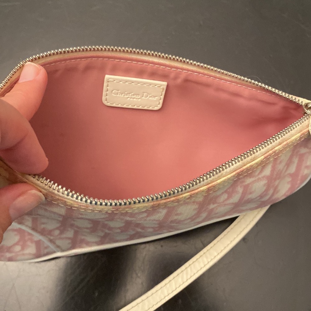 Pink Dior Oblique Saddle bag - Picture 3 of 4
